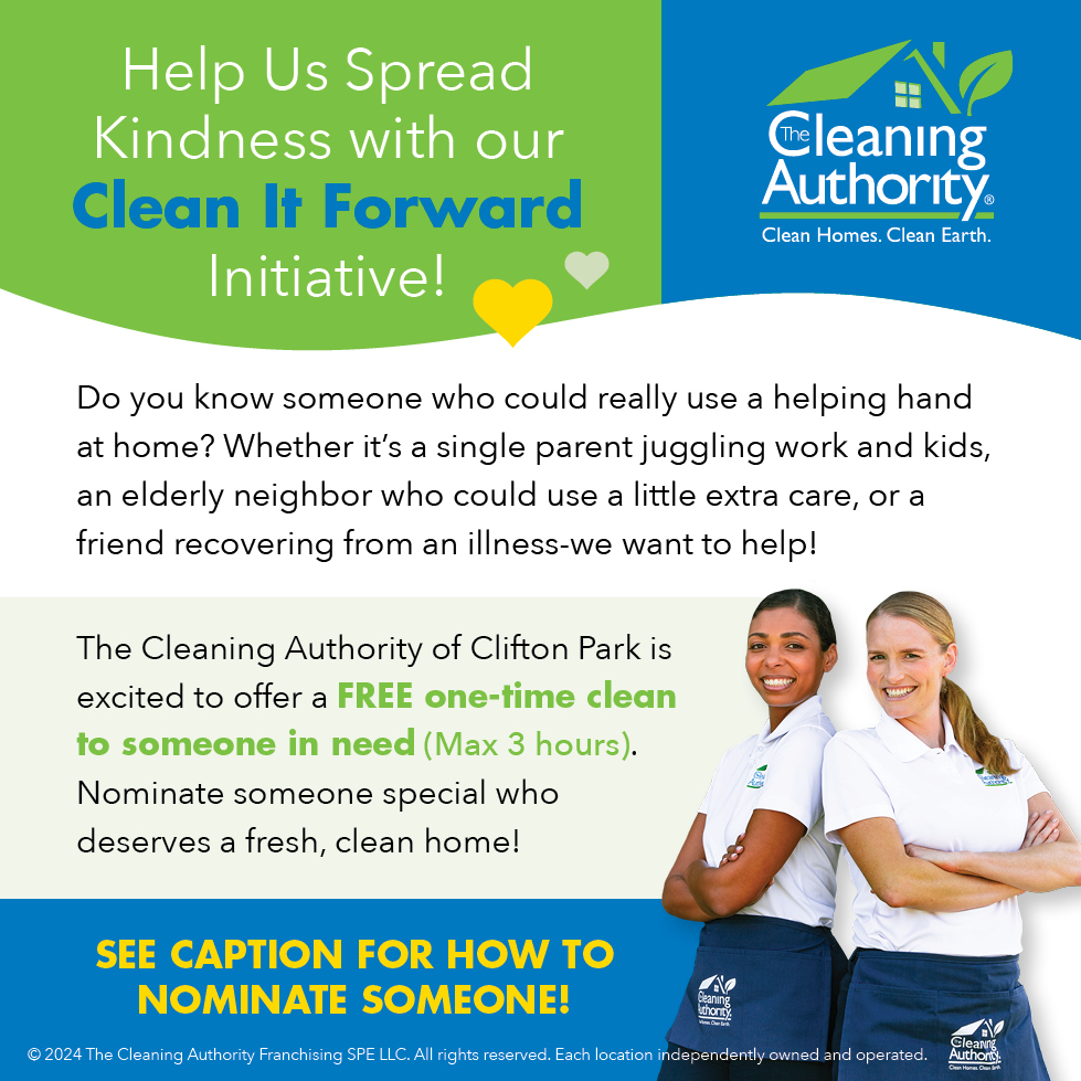 Image of Clean It Forward Graphic with 2 cleaners